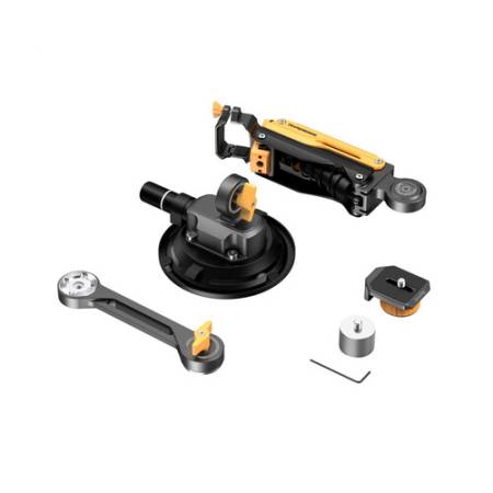 SmallRig 5528 Bumblebee Edition - mini ramię amortyzujące, absorber wstrząsów, elektryczna przyssawka, do DJI Osmo Pocket 3, GoPro HERO13, Insta360 X4 - zawartość zestawu